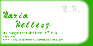 maria wellesz business card